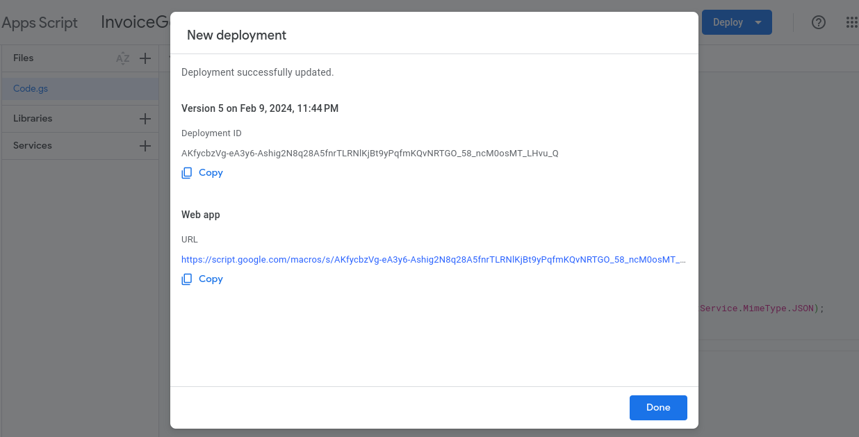 Script link page